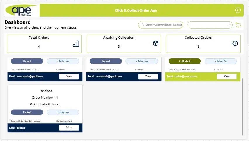 Dashboard Screen
